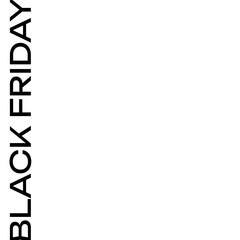 Black friday text in black on white background
