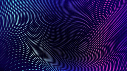 wavy smooth dynamic particle dots background vector
