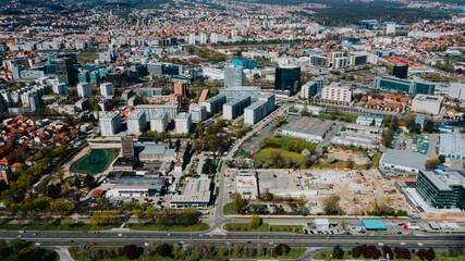 Aerial view of Zagreb street. - 647979552
