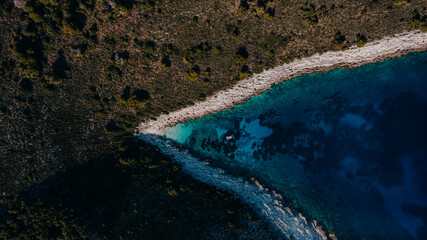 Aerial view of a beautiful Adriatic sea - 647979738