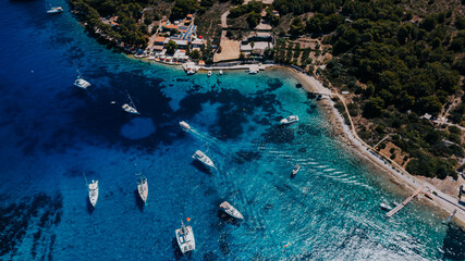Aerial view of a beautiful Adriatic sea - 647979785