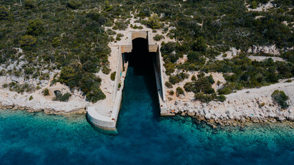 Aerial view of a beautiful Adriatic sea - 647979794