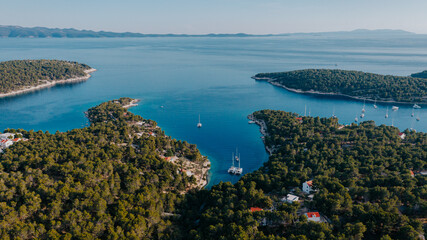 Aerial view of a beautiful Adriatic sea - 647979795