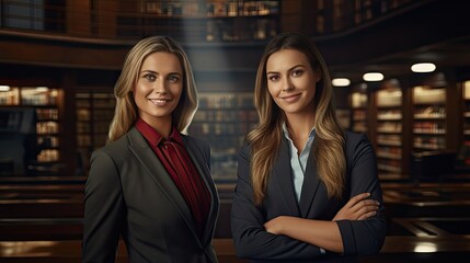 Fototapeta premium Female consultant and female financial manager of the bank