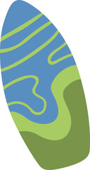 Surfboard vector icon illustration