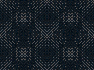 Minimalistic geometric pattern. Seamless design , black background.