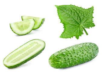Cucumber isolated on white background