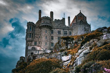 Deurstickers The castle on St Michael's Mount, Marazion, Penzance, Cornwall, England © Julia