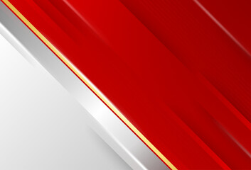 modern background. colorful, bright red gradation, slash, silver and gold, memphis, eps 10	
