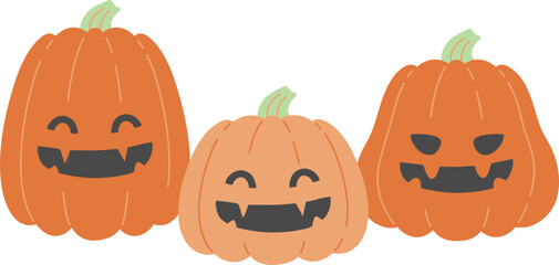 Halloween Happy Pumpkin Illustration Isolated