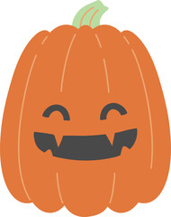 Halloween Happy Pumpkin Illustration Isolated_3