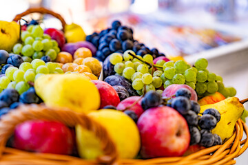 Basket with fruits - 647991549