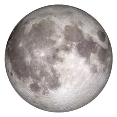 Full moon on transparent background PNG_element of the picture is decorated by NASA 