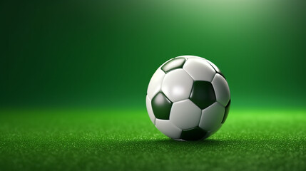 Soccer ball with fairway background