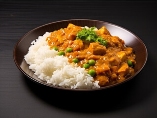 Japanese curry rice, also known as "kare raisu" (カレーライス) in Japanese, is a popular and comforting dish in Japan that consists of a flavorful curry sauce served over steamed rice. 