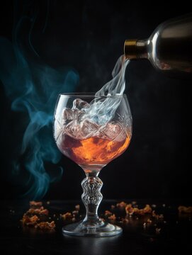 Liquid Artistry Glass with Cold Smoke Cocktail