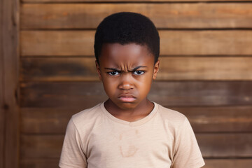 A Young Boy With A Concerned Look On His Face