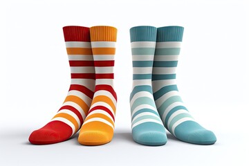 socks on a white background