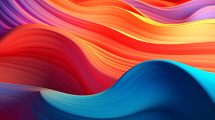 Fondo de olas de colores rojos y azules llamativos, conjunto de curvas de colores para fondo, portada, poster, pantalla - obrazy, fototapety, plakaty