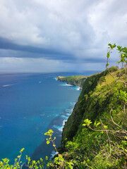Sea view from the top of a island