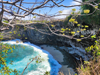 Sea view from the top of the cliff