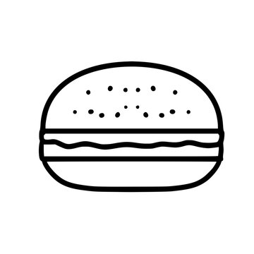 recommend clip art: Hamburger Flat Line art
