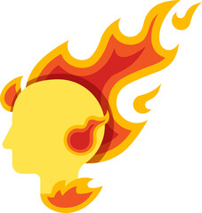 Man fire icon. 
