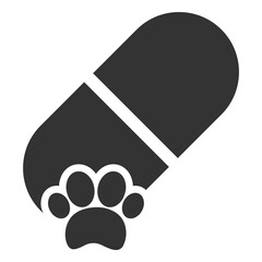 Vector illustration of veterinary medicine icon in dark color and transparent background(PNG).