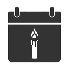 Vector illustration of birthday date icon in dark color and transparent background(PNG).