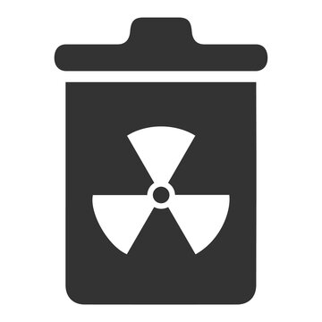 Vector illustration of nuclear waste icon in dark color and transparent background(PNG).