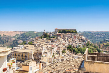 Panoramic view of Ragusa Ibla, Sicily, Italy - 648015529