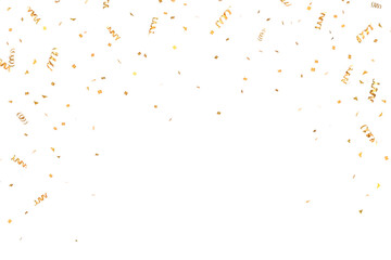 3D gold confetti that floats down to celebrate