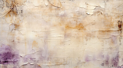 vintage textured parchment wallpaper painted natural beige and striped created with Generative AI...