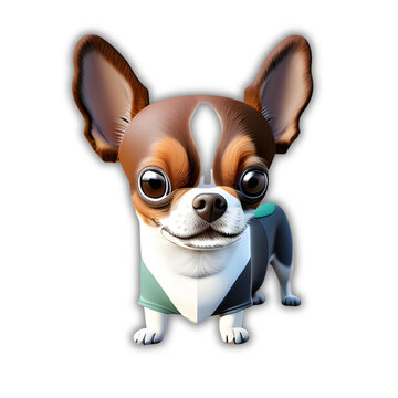 A set of images from the imagination of a cute little Chihuahua dog. Picture 7