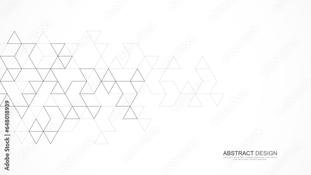 Aufkleber creative idea of modern design with abstract geometric background. minimalist vector texture with tr