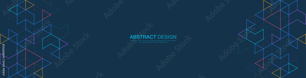 Poster creative idea of modern design with abstract geometric background. minimalistic vector texture with 