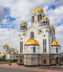 Temple on blood. Orthodox Church at the site of the execution of the last Emperor of Russia. Yekaterinburg.