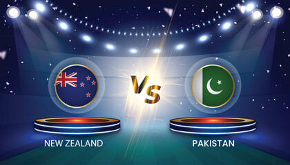 Cricket world cup India 2023 with team vs team broadcast template design