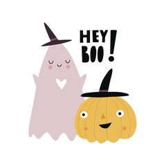 Funny Halloween Party Vector Card