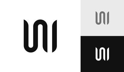 Letter SW initial monogram logo design