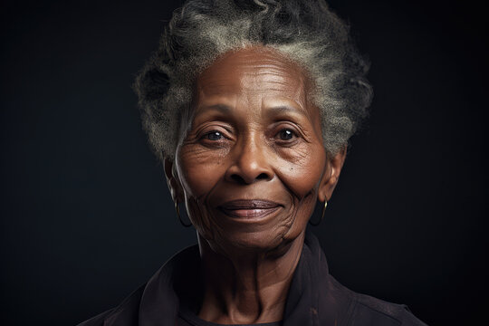 Old Woman Portrait Of A Black Woman