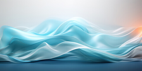 Fototapeta premium Abstract white blue Flow Background.