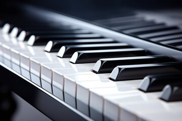 close up of piano keys