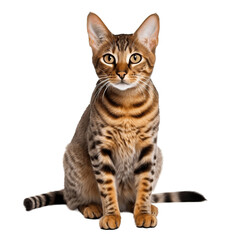 Fototapeta premium Cute_ocicat_cat_whole_body_no_shadow_highest_resoluti