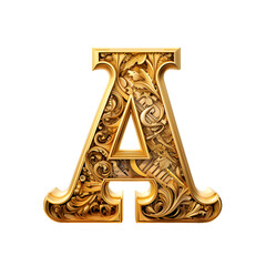 letter A logo with machine decoration