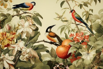 Vintage bird pattern 