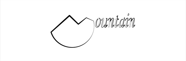 abstract mountain logo icon	