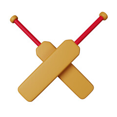 Cricket 3D Icon Illustration
