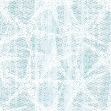 Abstract seamless pattern on the marine theme with starfish on blue watercolor background. Vector. Perfect for design templates, wallpaper, wrapping, fabric and textile.