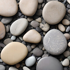 River colorful stones background texture, Generative AI